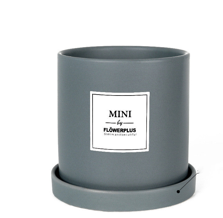 The Good Find Shop Indoor ceramic flower pot with tray
