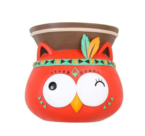 The Good Find Shop Wall Hanging Indian Style Resin Plant Pot – Cartoon Animal Design