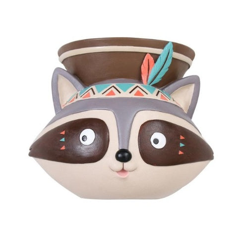 The Good Find Shop Wall Hanging Indian Style Resin Plant Pot – Cartoon Animal Design