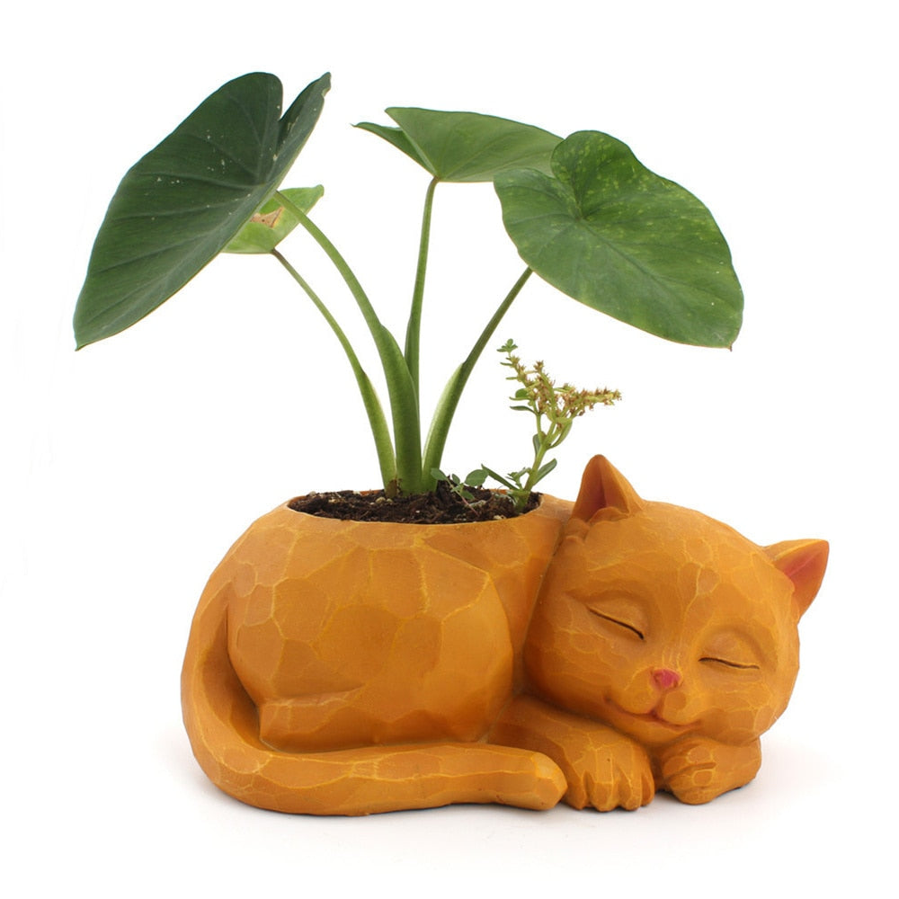 The Good Find Shop Creative three-dimensional lazy cat flower pot