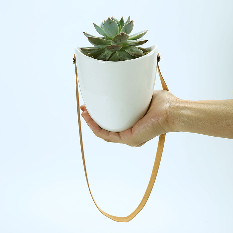 The Good Find Shop Ceramic Hanging Flower Pot