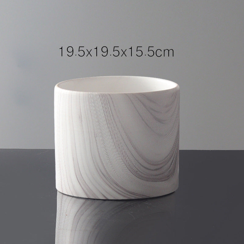 The Good Find Plants Flower Pot Ceramic Set Marble Pattern Creative Personality European Green Plants