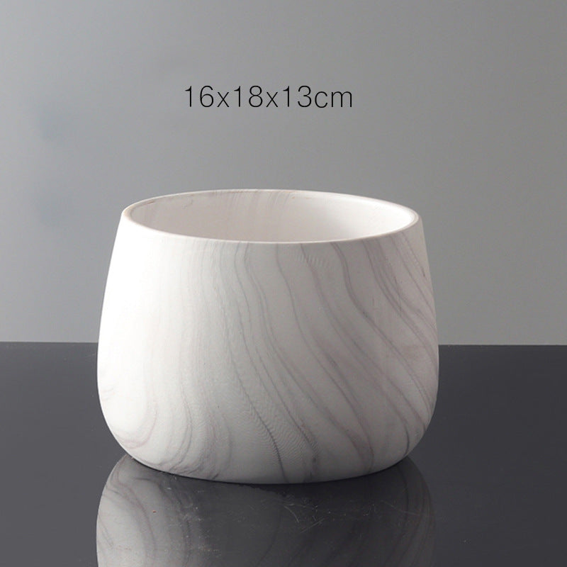 The Good Find Plants Flower Pot Ceramic Set Marble Pattern Creative Personality European Green Plants