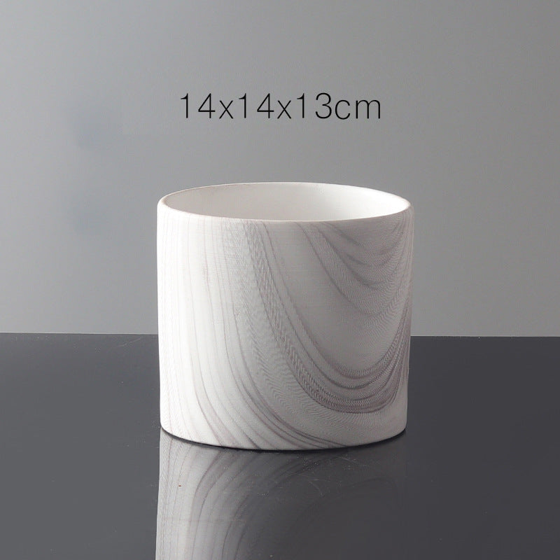 The Good Find Plants Flower Pot Ceramic Set Marble Pattern Creative Personality European Green Plants