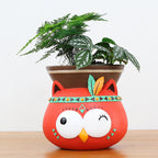 The Good Find Shop Wall Hanging Indian Style Resin Plant Pot – Cartoon Animal Design