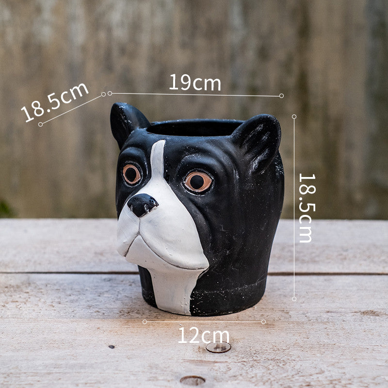 The Good Find Shop Animal Head Cartoon Flower Pot Succulent Cement Flower Balcony Garden Decoration