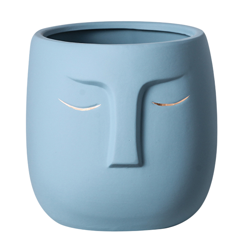 The Good Find Shop Minimalist Face Planter Pot – Modern Nordic Sculpture Design