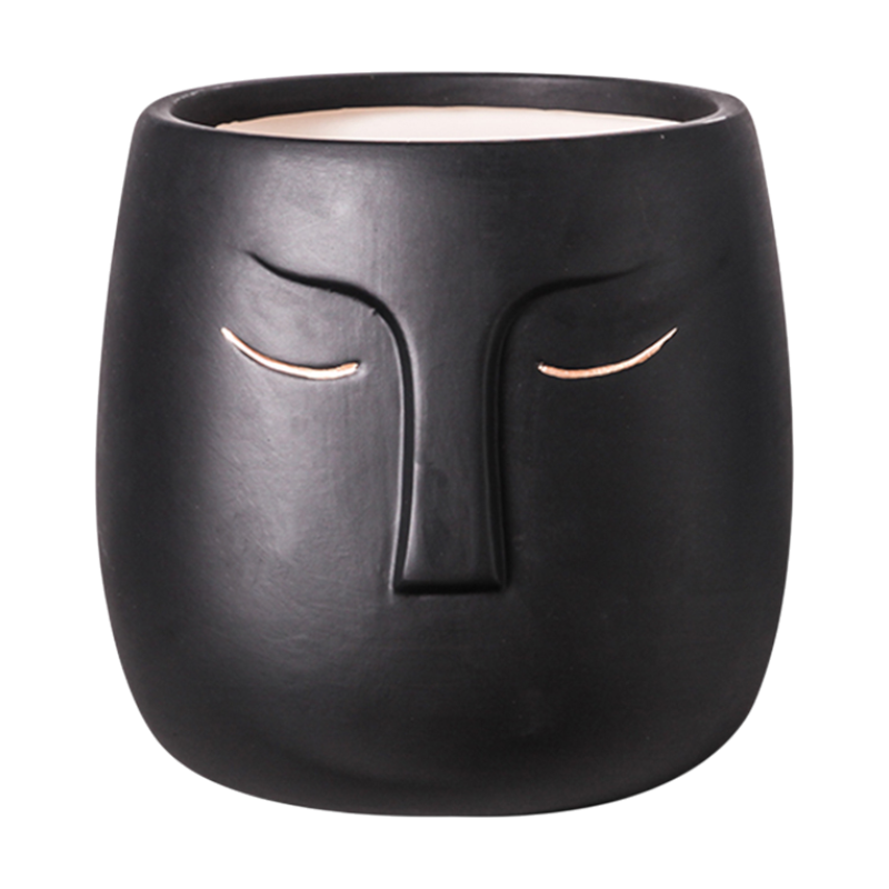 The Good Find Shop Minimalist Face Planter Pot – Modern Nordic Sculpture Design