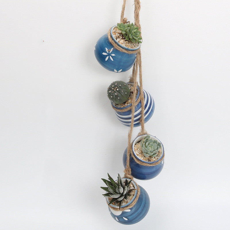 The Good Find Shop Hanging Wall Hanging Pots, Baskets, Hemp Rope, Succulents, Lazy Pots, Ceramics