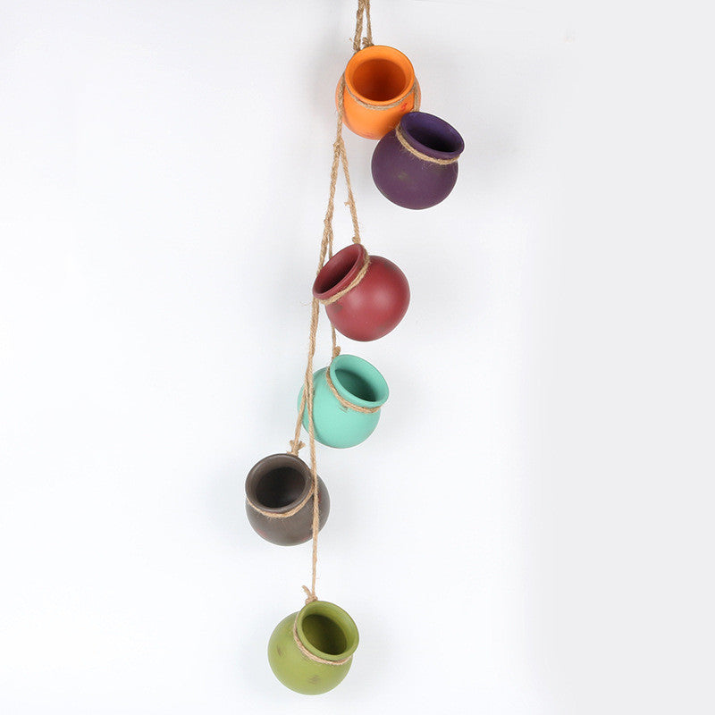The Good Find Shop Hanging Wall Hanging Pots, Baskets, Hemp Rope, Succulents, Lazy Pots, Ceramics