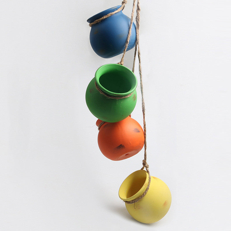 The Good Find Shop Hanging Wall Hanging Pots, Baskets, Hemp Rope, Succulents, Lazy Pots, Ceramics