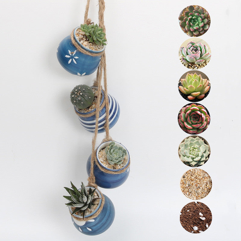 The Good Find Shop Hanging Wall Hanging Pots, Baskets, Hemp Rope, Succulents, Lazy Pots, Ceramics