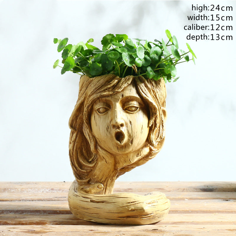 The Good Find Shop Nordic Humanoid Flower Pots – Creative Funny Expression Planters