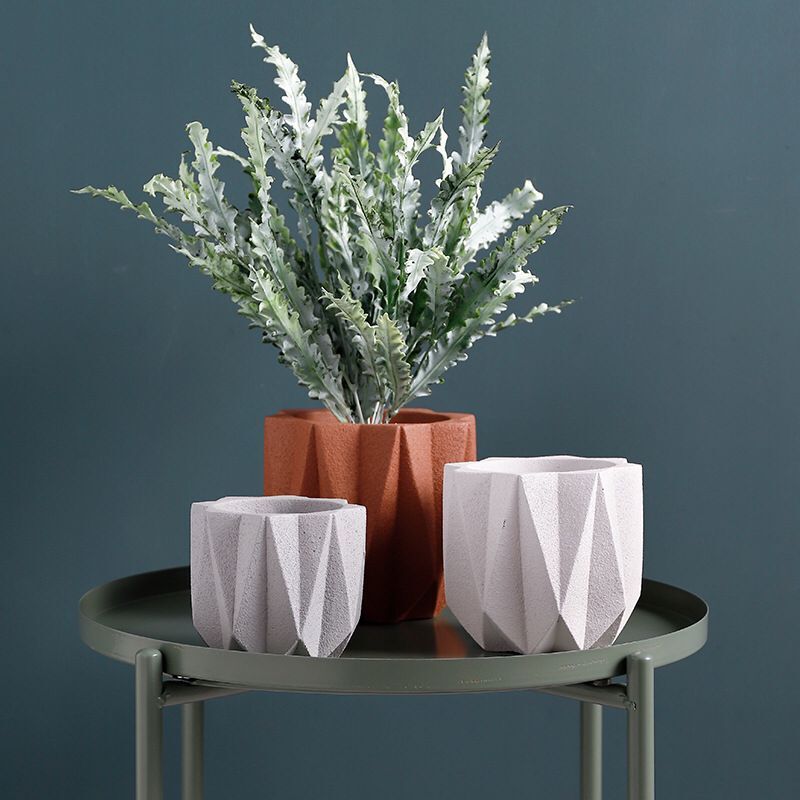 The Good Find Shop Nordic Matte Cement Flower Pot – Indoor & Outdoor Planter