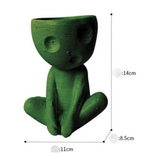 The Good Find Shop Cute Nordic Tree Man Pot – Ceramic Cartoon Succulent Planter