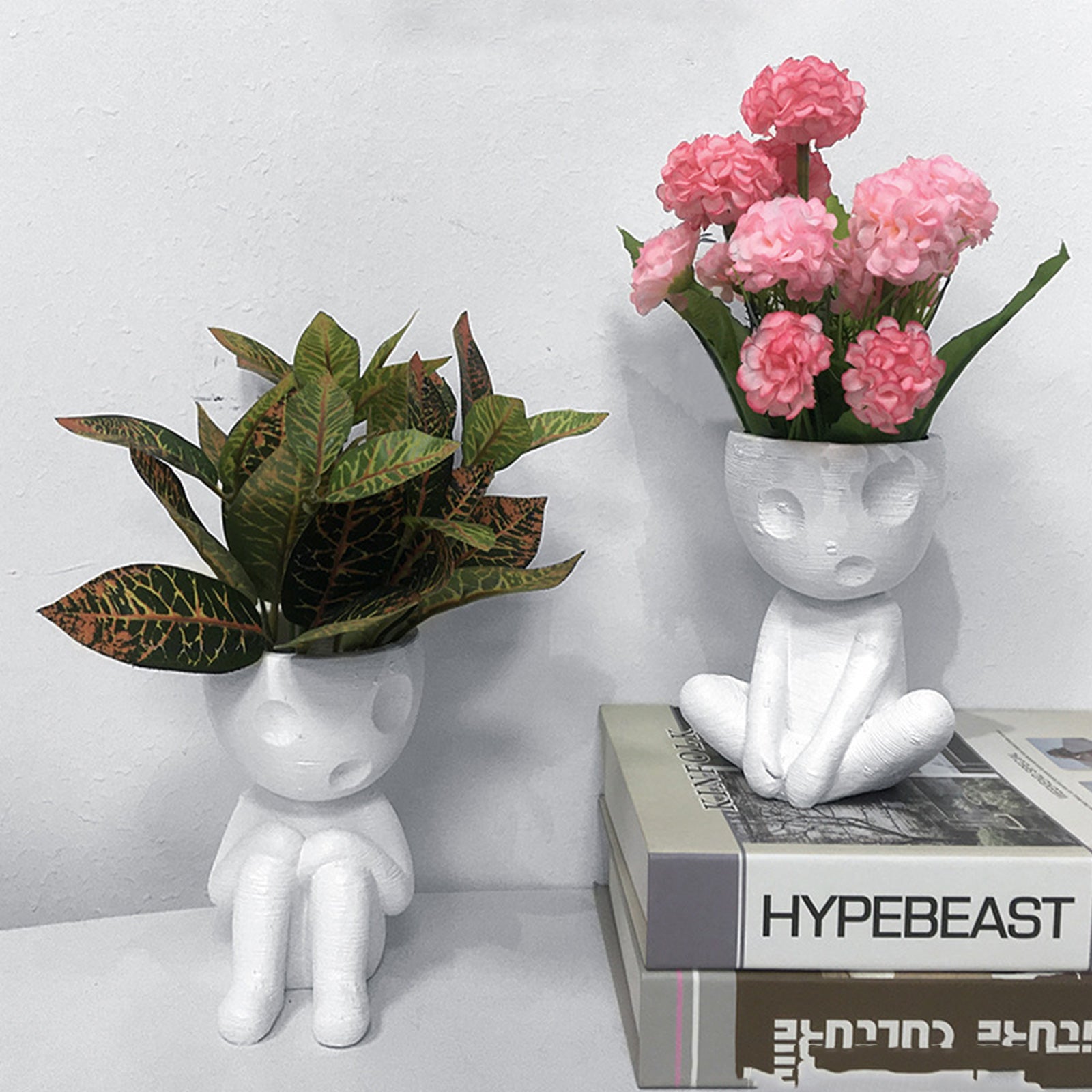 The Good Find Shop Cute Nordic Tree Man Pot – Ceramic Cartoon Succulent Planter