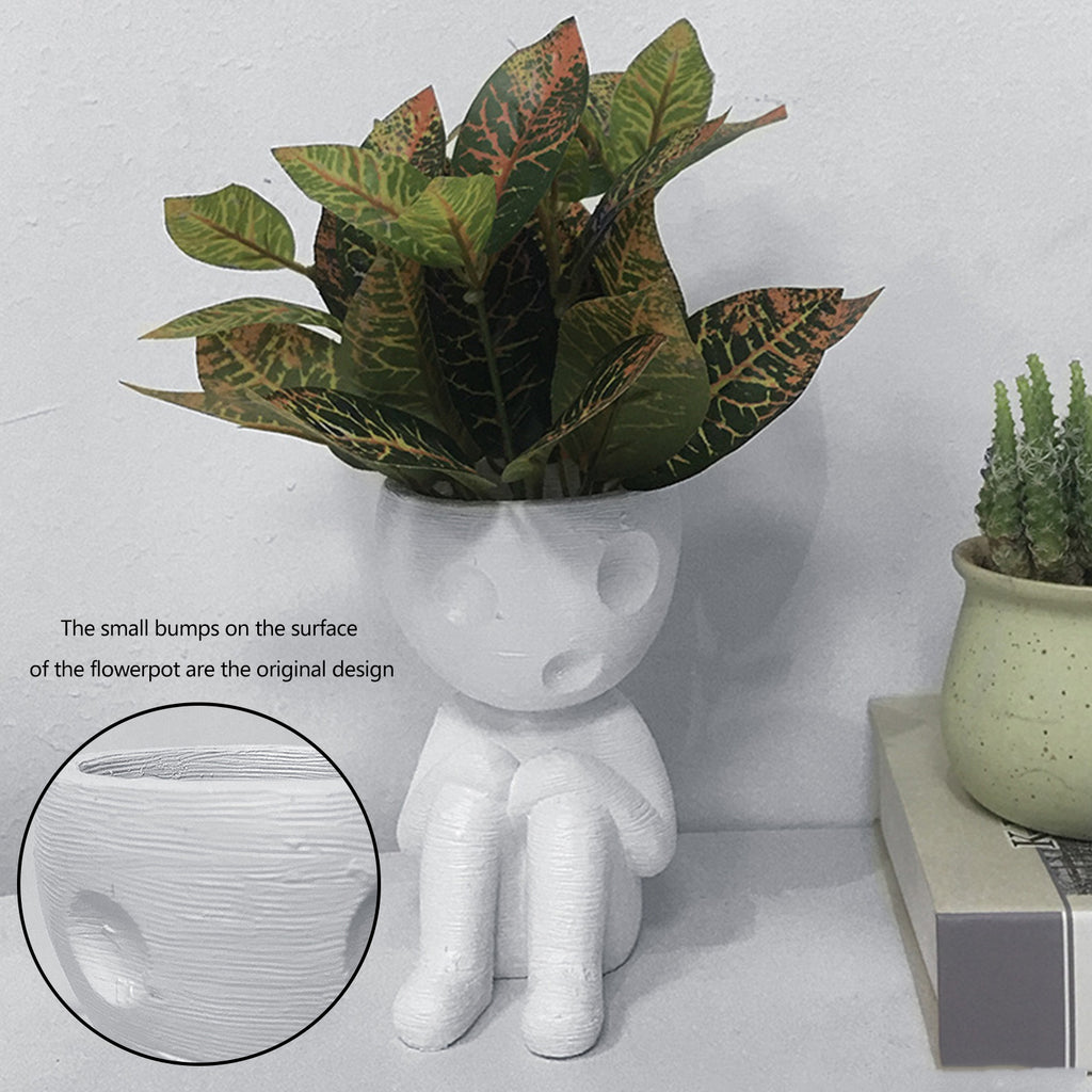 The Good Find Shop Cute Nordic Tree Man Pot – Ceramic Cartoon Succulent Planter