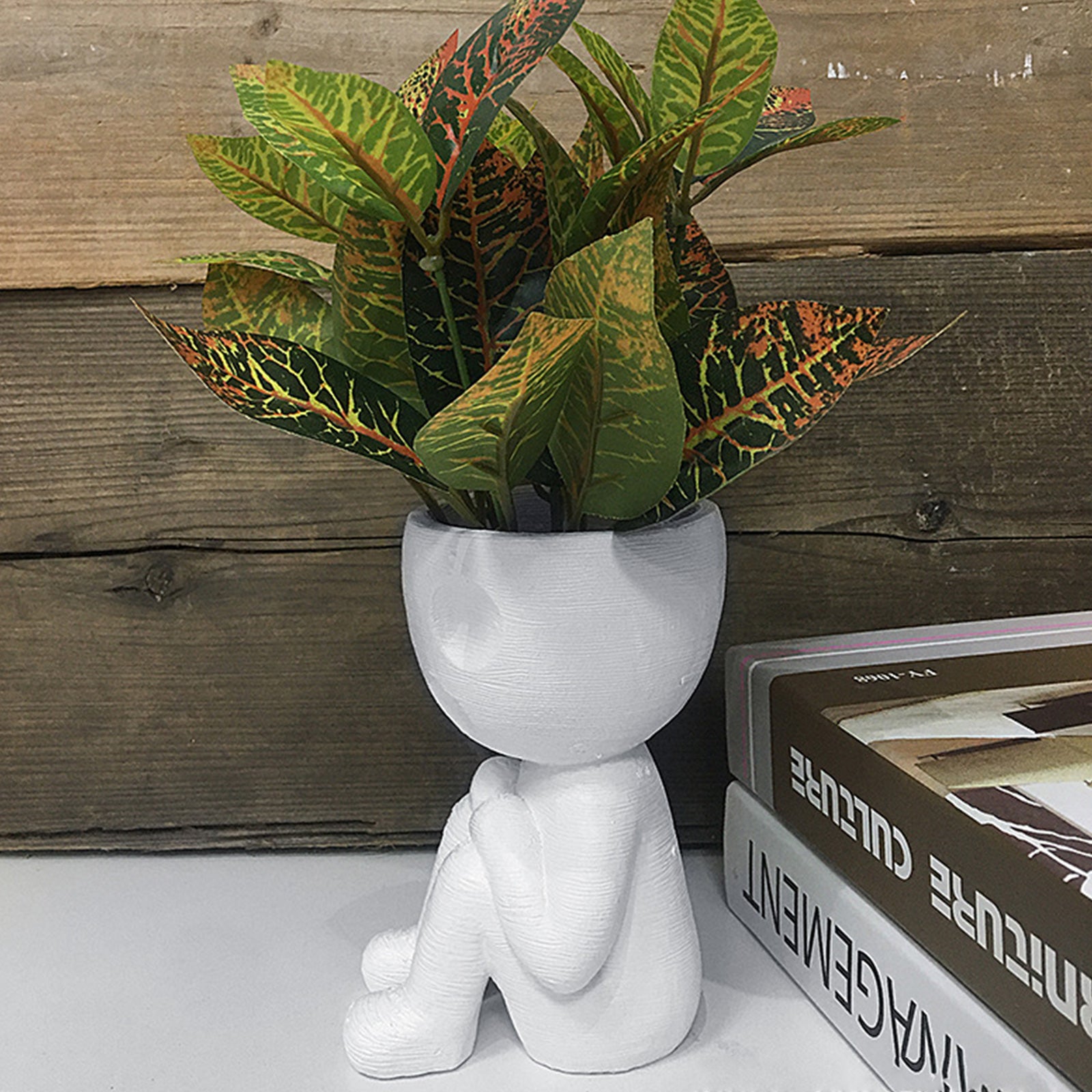 The Good Find Shop Cute Nordic Tree Man Pot – Ceramic Cartoon Succulent Planter