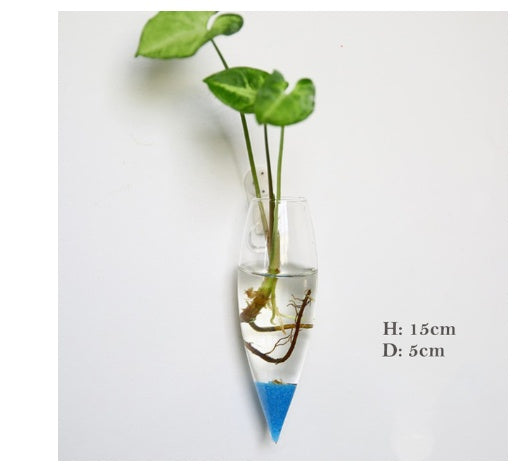 The Good Find Shop Fashion Wall Hanging Glass Flower Vase Terrarium Wall Fish Tank Aquarium Container Flower Planter Pots Home Garden Decoration