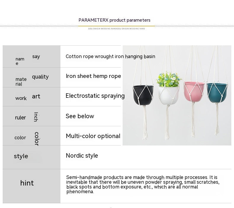 The Good Find Shop Metal Iron Art Hanging Hanging Pots Home Decoration