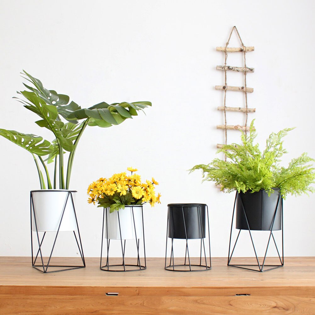 The Good Find Shop North Flower Pot Iron Flower Stand Green Radish Office Living Room Home