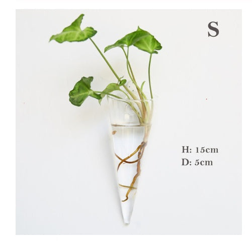 The Good Find Shop Fashion Wall Hanging Glass Flower Vase Terrarium Wall Fish Tank Aquarium Container Flower Planter Pots Home Garden Decoration