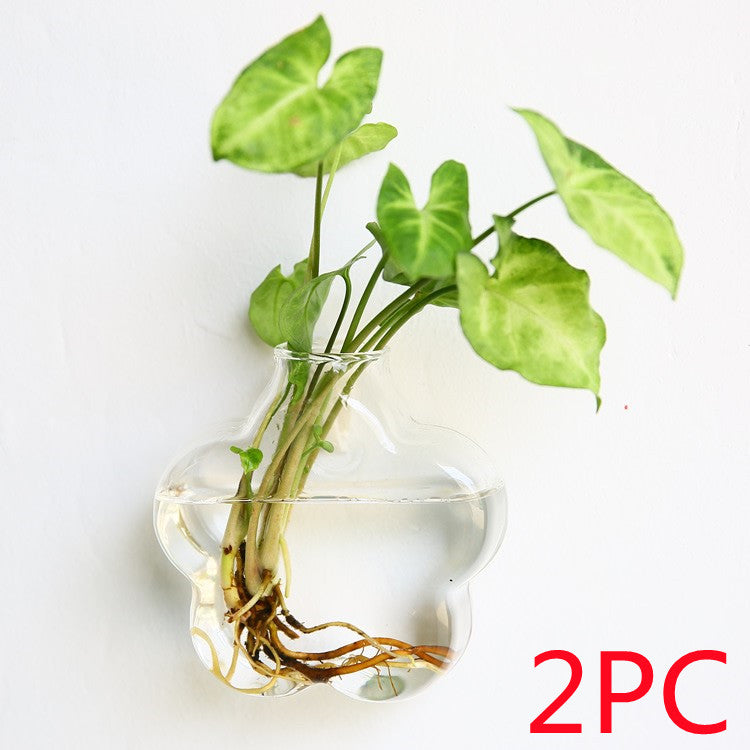 The Good Find Shop Fashion Wall Hanging Glass Flower Vase Terrarium Wall Fish Tank Aquarium Container Flower Planter Pots Home Garden Decoration