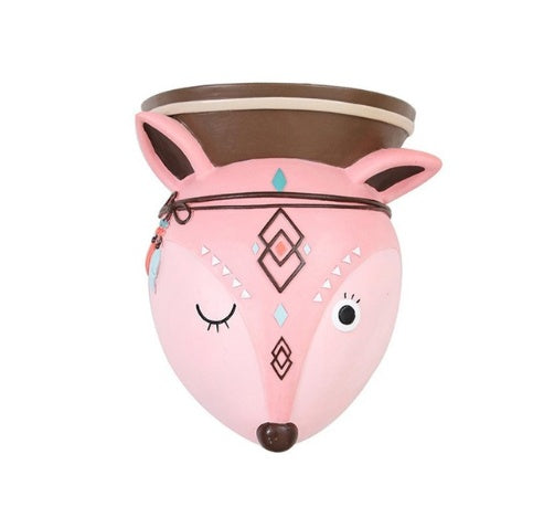 The Good Find Shop Wall Hanging Indian Style Resin Plant Pot – Cartoon Animal Design
