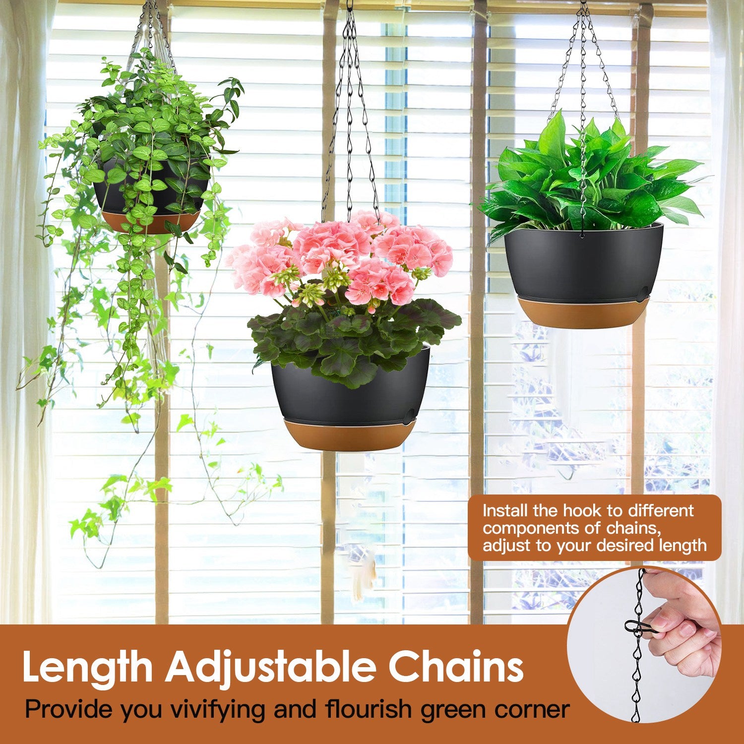 The Good Find Shop Self-Watering Hanging Plant Pots – 4PCS
