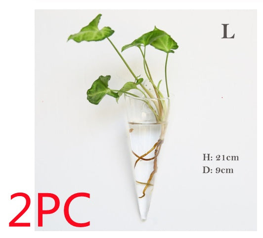 The Good Find Shop Fashion Wall Hanging Glass Flower Vase Terrarium Wall Fish Tank Aquarium Container Flower Planter Pots Home Garden Decoration