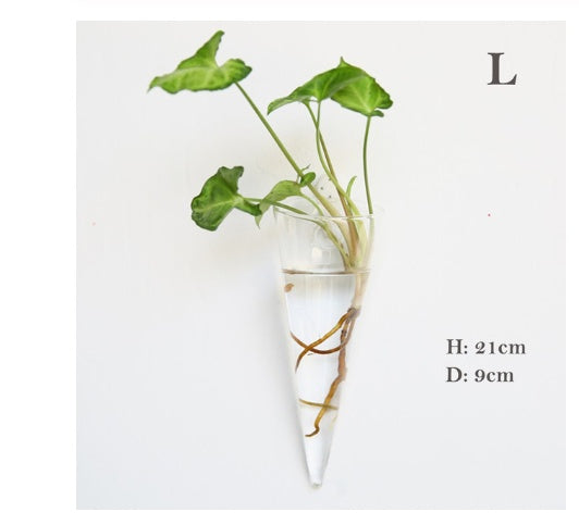 The Good Find Shop Fashion Wall Hanging Glass Flower Vase Terrarium Wall Fish Tank Aquarium Container Flower Planter Pots Home Garden Decoration