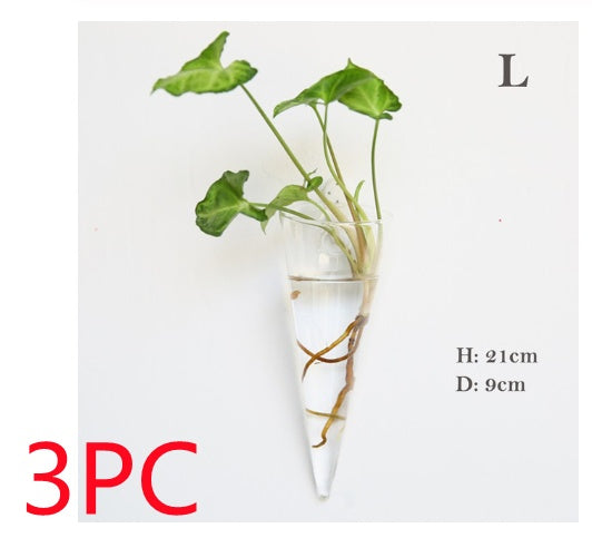 The Good Find Shop Fashion Wall Hanging Glass Flower Vase Terrarium Wall Fish Tank Aquarium Container Flower Planter Pots Home Garden Decoration