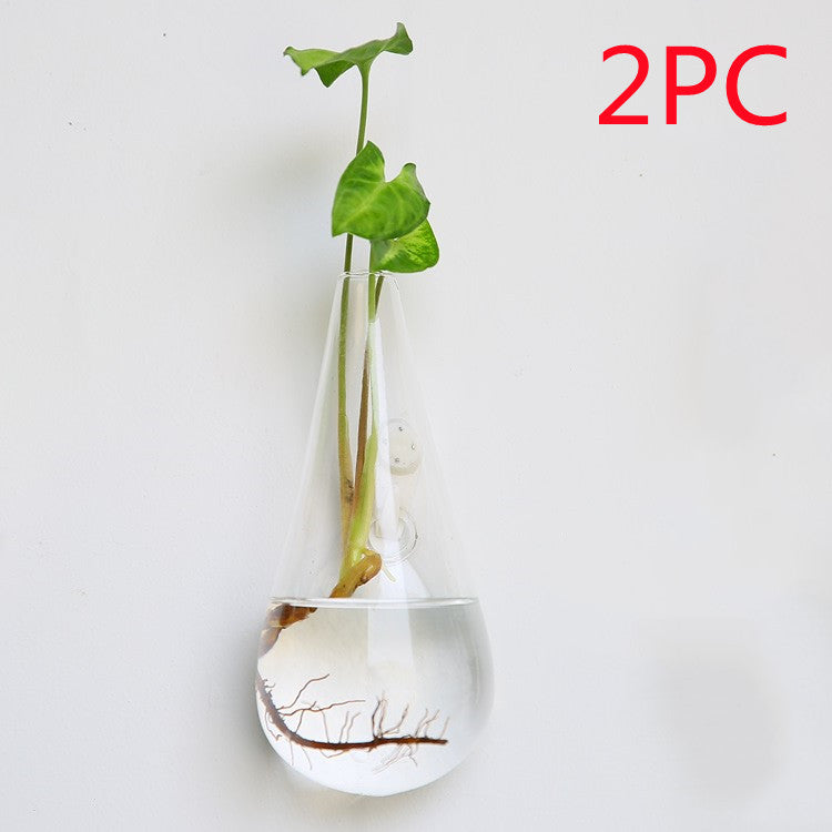 The Good Find Shop Fashion Wall Hanging Glass Flower Vase Terrarium Wall Fish Tank Aquarium Container Flower Planter Pots Home Garden Decoration