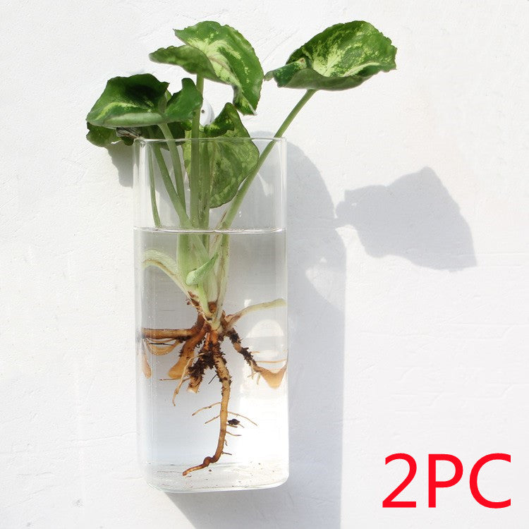 The Good Find Shop Fashion Wall Hanging Glass Flower Vase Terrarium Wall Fish Tank Aquarium Container Flower Planter Pots Home Garden Decoration