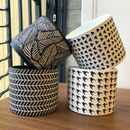 The Good Find Shop Nordic minimalist relief carved cement flower pot