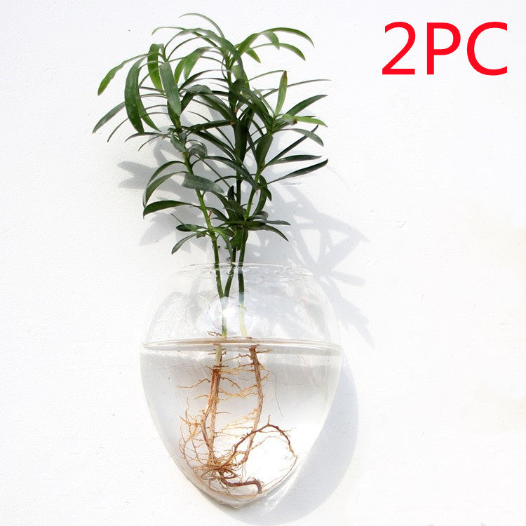 The Good Find Shop Fashion Wall Hanging Glass Flower Vase Terrarium Wall Fish Tank Aquarium Container Flower Planter Pots Home Garden Decoration