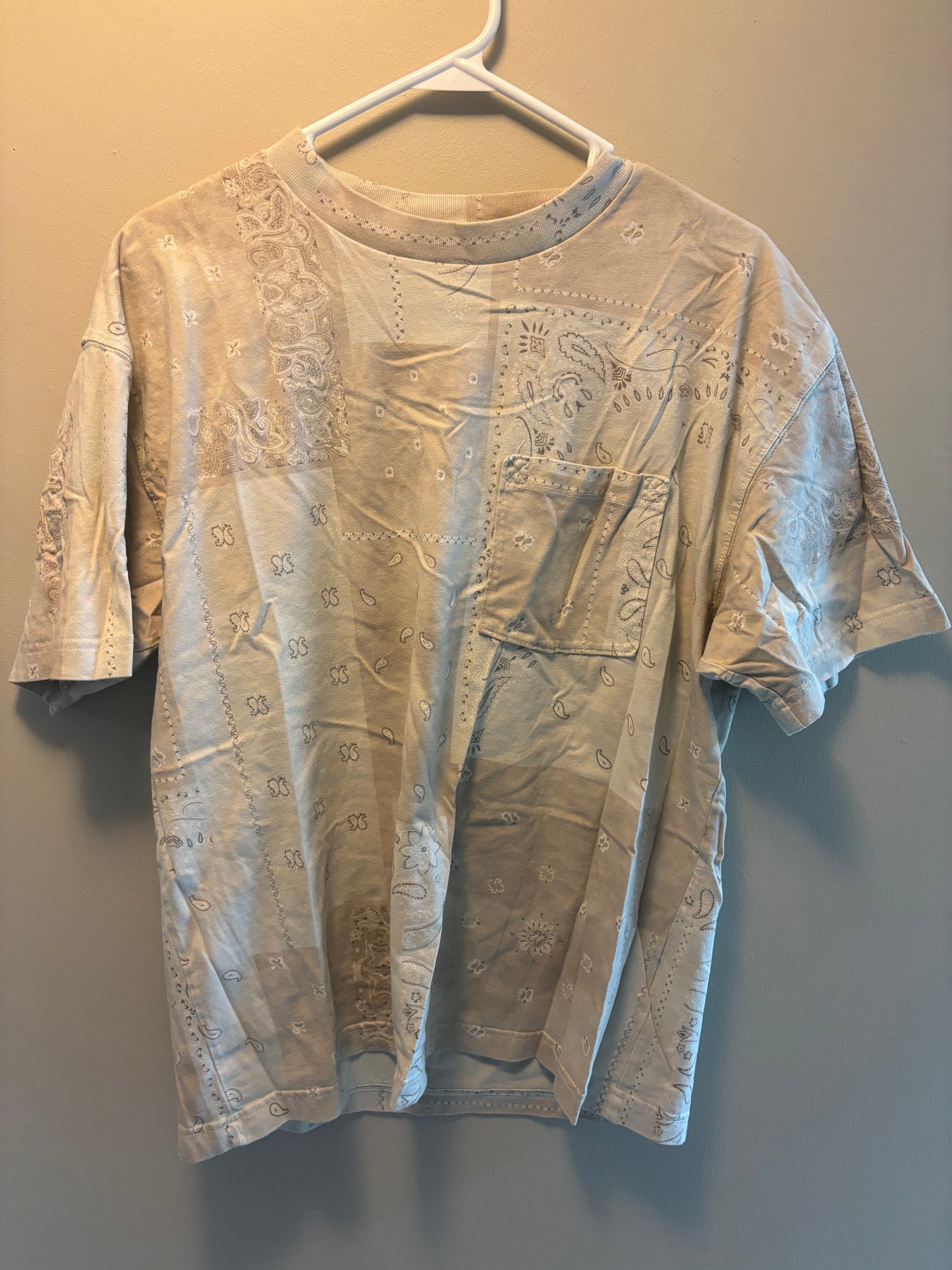 Abercrombie and Fitch White Bandanna shirt