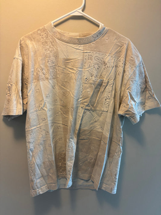 Abercrombie and Fitch White Bandanna shirt