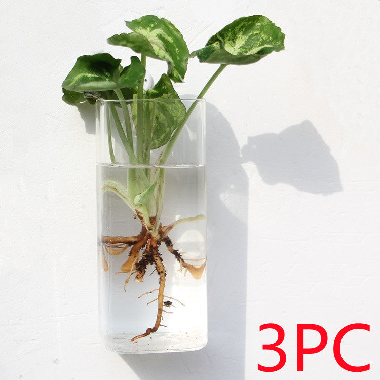 The Good Find Shop Fashion Wall Hanging Glass Flower Vase Terrarium Wall Fish Tank Aquarium Container Flower Planter Pots Home Garden Decoration