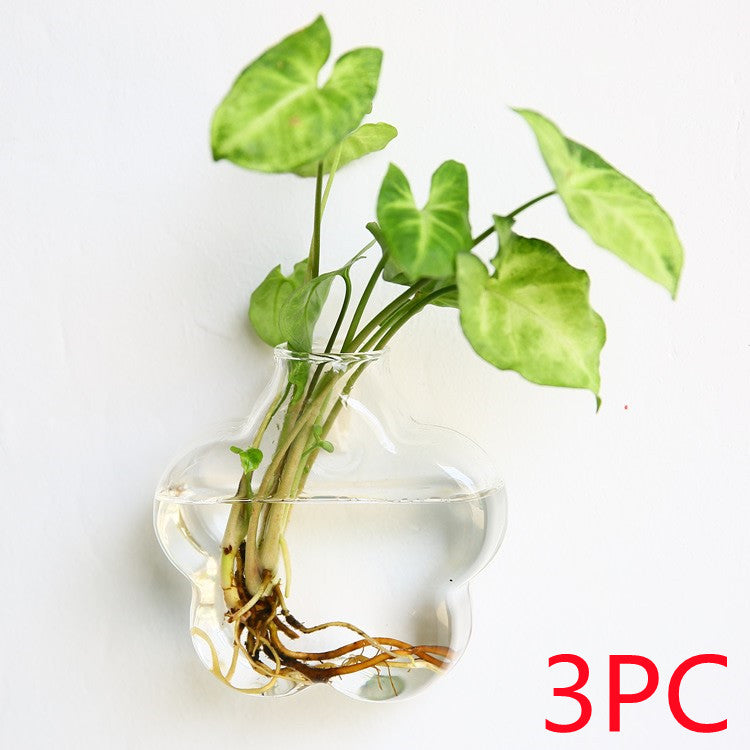 The Good Find Shop Fashion Wall Hanging Glass Flower Vase Terrarium Wall Fish Tank Aquarium Container Flower Planter Pots Home Garden Decoration