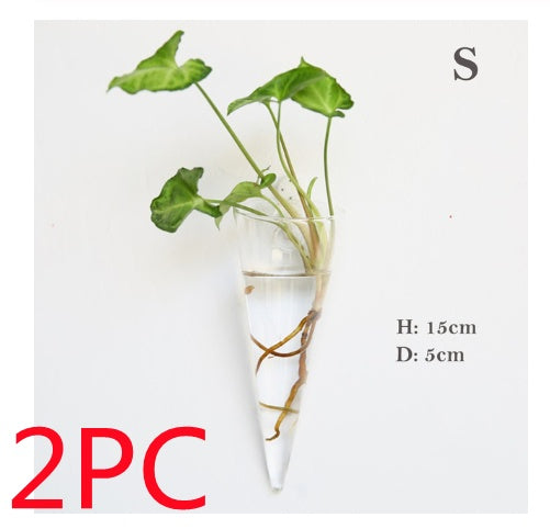 The Good Find Shop Fashion Wall Hanging Glass Flower Vase Terrarium Wall Fish Tank Aquarium Container Flower Planter Pots Home Garden Decoration