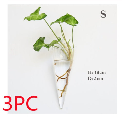 The Good Find Shop Fashion Wall Hanging Glass Flower Vase Terrarium Wall Fish Tank Aquarium Container Flower Planter Pots Home Garden Decoration