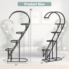 The Good Find Shop 5 Tier Metal Plant Stand With Hanging Hook For Multiple Plants