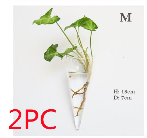 The Good Find Shop Fashion Wall Hanging Glass Flower Vase Terrarium Wall Fish Tank Aquarium Container Flower Planter Pots Home Garden Decoration